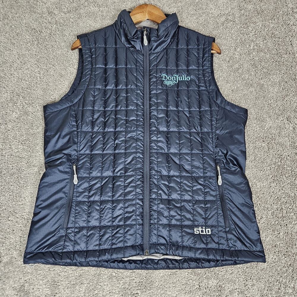 Stio Azura Insulated Vest Womens XL Navy Blue Full Zip Gorpcore Outdoors
